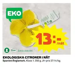 Coop EKOLOGISKA CITRONER I NÄT, SEK 13 erbjuda
