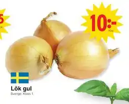 Matöppet Lök gul, SEK 10 erbjuda
