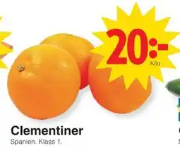 Matöppet Clementiner, SEK 20 erbjuda