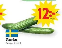 Matöppet Gurka, SEK 12 erbjuda