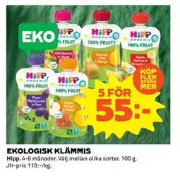 Coop EKOLOGISK KLÄMMIS, SEK 55 erbjuda