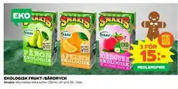 Coop EKOLOGISK FRUKT-/BÄRDRYCK, Medlemspris erbjuda