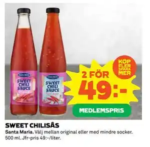 Coop SWEET CHILISÅS, Medlemspris erbjuda
