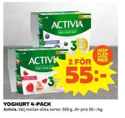 Coop YOGHURT 4-PACK, SEK 55 erbjuda