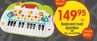 Keyboard med djurläten