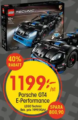 EKO LEGO Porsche gt4 e-performance erbjuda