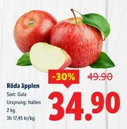 Lidl Röda äpplen, SEK 34.9 erbjuda