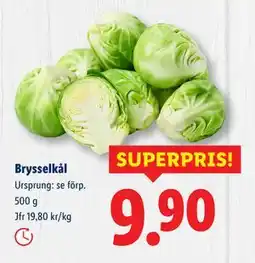 Lidl Brysselkål, SEK 9.9 erbjuda