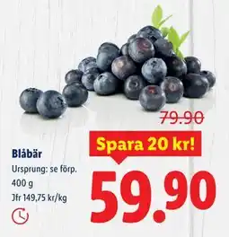 Lidl Blåbär, SEK 59.9 erbjuda
