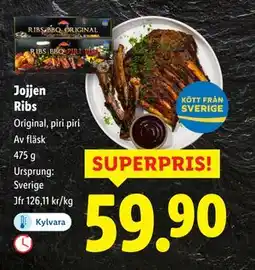 Lidl Jojjen Ribs, SEK 59.9 erbjuda