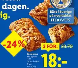Lidl Maple pecan, SEK 18 erbjuda
