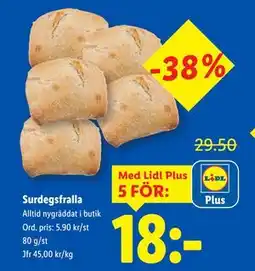 Lidl Surdegsfralla, Pris i appen erbjuda