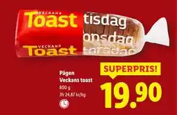 Lidl Pågen Veckans toast, SEK 19.9 erbjuda