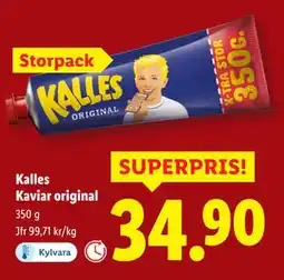 Lidl Kalles Kaviar original, SEK 34.9 erbjuda