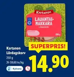 Lidl Kartanon Lördagskorv, SEK 14.9 erbjuda