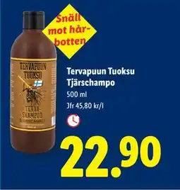Lidl Tervapuun Tuoksu Tjärschampo, SEK 22.9 erbjuda