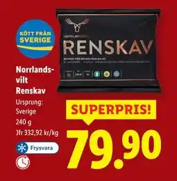 Lidl Norrlandsvilt Renskav, SEK 79.9 erbjuda