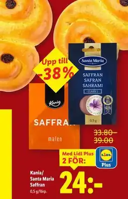 Lidl Kania/ Santa Maria Saffran, Pris i appen erbjuda