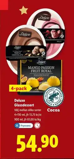 Lidl Deluxe Glassdessert, SEK 54.9 erbjuda