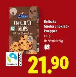 Lidl Belbake Mörka chokladknappar, SEK 21.9 erbjuda