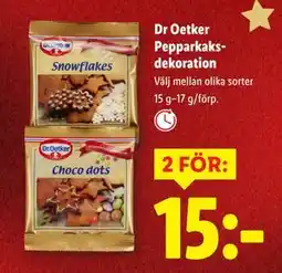 Lidl Dr Oetker Pepparkaksdekoration, SEK 15 erbjuda