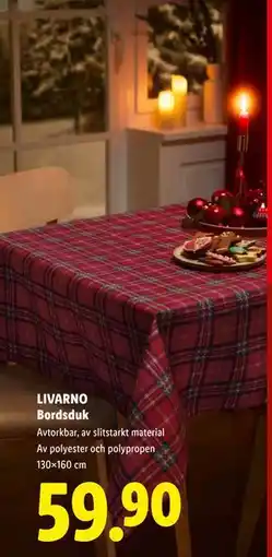 Lidl LIVARNO Bordsduk, SEK 59.9 erbjuda