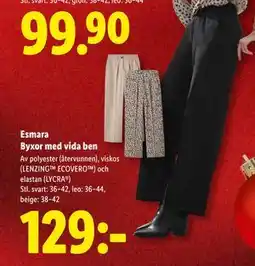 Lidl Esmara Byxor med vida ben, SEK 129 erbjuda
