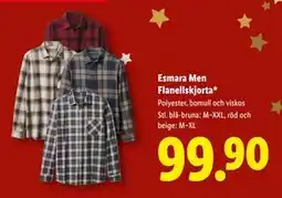 Lidl Esmara Men Flanellskjorta, SEK 99.9 erbjuda