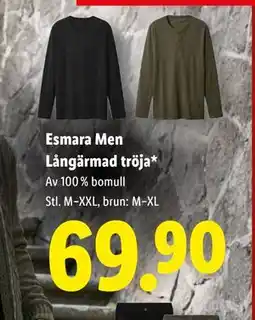 Lidl Esmara Men Långärmad tröja, SEK 69.9 erbjuda
