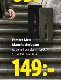 Lidl Esmara Men Manchesterbyxor, SEK 149 erbjuda