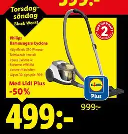 Lidl Philips Dammsugare Cyclone, Pris i appen erbjuda