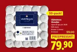 Lidl Liljeholmens Värmeljus, SEK 79.9 erbjuda