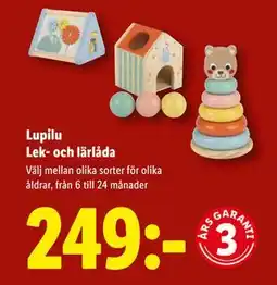 Lidl Lupilu Lek- och lärlåda, SEK 249 erbjuda