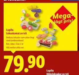 Lidl Lupilu Leksaksmat av trä, SEK 79.9 erbjuda