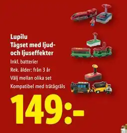 Lidl Lupilu Tågset med ljud- och ljuseffekter, SEK 149 erbjuda
