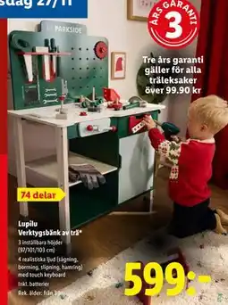 Lidl Lupilu Verktygsbänk av trä, SEK 599 erbjuda