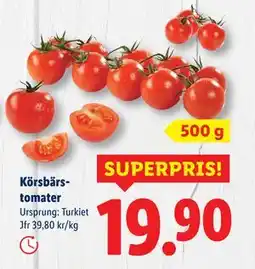 Lidl Körsbärstomater, SEK 19.9 erbjuda