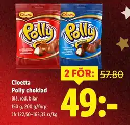 Lidl Cloetta Polly choklad, SEK 49 erbjuda