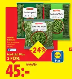 Lidl Freshona Grönsaker, Pris i appen erbjuda