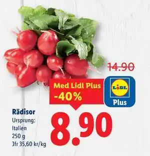 Lidl Rädisor, Pris i appen erbjuda