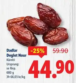 Lidl Dadlar Deglet Nour, SEK 44.9 erbjuda