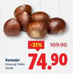Lidl Kastanjer, SEK 74.9 erbjuda