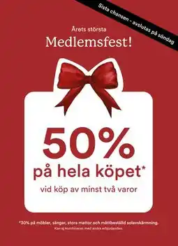Hemtex Medlemsfest! erbjuda