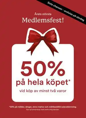 Hemtex Medlemsfest! erbjuda