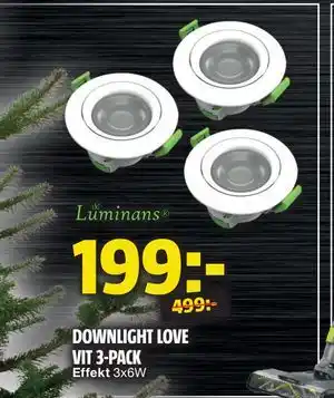 Bauhaus DOWNLIGHT LOVE VIT 3-PACK, SEK 199 erbjuda