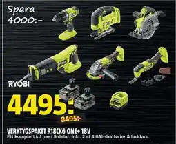 Bauhaus VERKTYGSPAKET R18CK6 ONE+ 18V, SEK 4495 erbjuda
