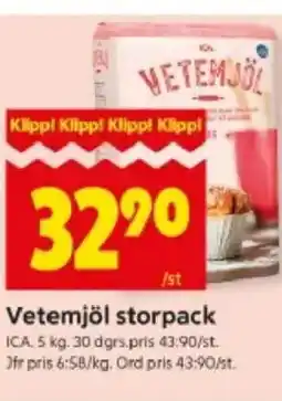 ICA Kvantum Vetemjöl storpack erbjuda