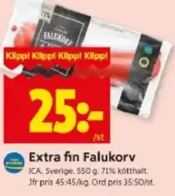 ICA Kvantum Extra fin Falukorv erbjuda
