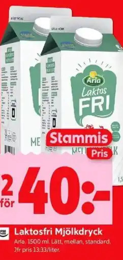 ICA Kvantum Laktosfri Mjölkdryck erbjuda