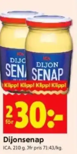 ICA Kvantum Dijonsenap erbjuda